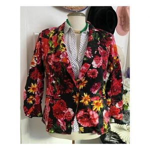 ECI New York - Y2K Floral One Button Blazer